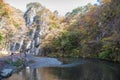 Geibi Gorge ( Geibikei ) Autumn foliage scenery view in sunny day