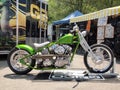 Geico Custom Green and Chrome Vtwin Show Bike