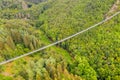 geierlay suspension bridge in germany from above Royalty Free Stock Photo