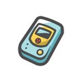 Geiger counter radiation detector Vector icon Cartoon illustration