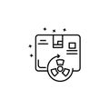 Geiger counter radiation icon. Simple line outline vector of nuclear energy icons for ui and ux website or mobile application