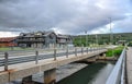 GEILO, NORWAY: A hotel nearby the road in the city of Geilo, Norway Royalty Free Stock Photo