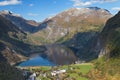 Geiragerfjord from Flydalsjuvet Royalty Free Stock Photo