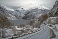 Geiranger in December Royalty Free Stock Photo