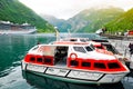 Geiranger fjord cruise ship
