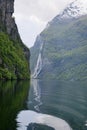 Geiranger fjord landscape Royalty Free Stock Photo