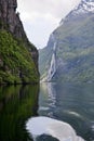 Geiranger fjord landscape Royalty Free Stock Photo