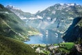 Geiranger fjord panoramic view,Norway