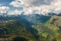 Geiranger fjord, view from Dalsnibba mountain Royalty Free Stock Photo