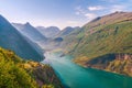 Geiranger Fjord and village.Norway Royalty Free Stock Photo