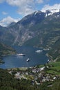 Geirangerfjord close-up Royalty Free Stock Photo