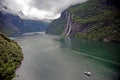 Geirangerfjord seen from Skageflaa farm Royalty Free Stock Photo
