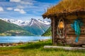 Geirangerfjord and village in More og Romsdal, Norway, Northern Europe Royalty Free Stock Photo