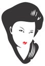 Geisha Face 02 Royalty Free Stock Photo