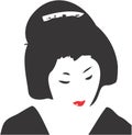 Geisha Face 05 Royalty Free Stock Photo
