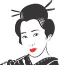 Geisha Face 10 Royalty Free Stock Photo