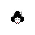 Geisha face vector