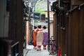 Geisha girls in Japan Royalty Free Stock Photo