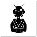 Geisha glyph icon