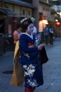 The Geisha in Hanamikoji Street,Kyoto,Japan Royalty Free Stock Photo