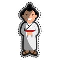 Geisha japanese culture isolated icon