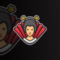 Geisha Japanesse Mascot Logo