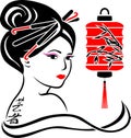 Geisha portrait poster