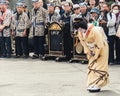 Geisha singing at Senso-ji temple, Tokyo