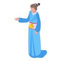 Geisha style icon isometric vector. Female art Royalty Free Stock Photo