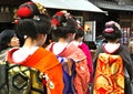 Geisha walk in the street Kyoto Royalty Free Stock Photo