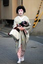 Geisha walking Royalty Free Stock Photo