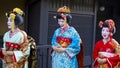 Geisha women in Kyoto, Japan Royalty Free Stock Photo