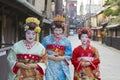 Geisha women in Kyoto, Japan Royalty Free Stock Photo