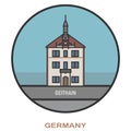 Geithain. Cities and towns in Germany Royalty Free Stock Photo