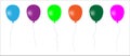 Gel balloon for birthday, party, fun. Colorful isolated, aerial illustration for happy holiday, anniversary and party. Bright,