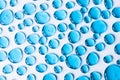 Gel blue drops forming a background. The concept of protection against viruses or cosmetics. Perfect gradient background for