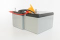 Gel Deep cycle battery with 24 volt Royalty Free Stock Photo