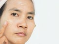 Gel Face Aloe Vera Skin, Woman Apply Cream Moisture Body Hand, Mask Care Injury Illness Hygiene Facial Serum Medicine Spa in Home