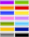 Gel or Glass Rectangle Buttons Royalty Free Stock Photo