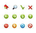 Gel Icon Set - 1 / Navigation Royalty Free Stock Photo