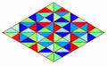 Diamond with colorful triangles