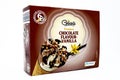 GELATELLI Ice Cream with Chocolate Flavour-Vanilla. Sold by LIDL Supermarket chain Royalty Free Stock Photo