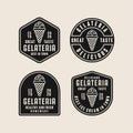 Gelateria ice cream design logo collection