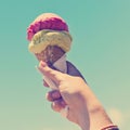 Gelati Ice Cream Cone With Hand Royalty Free Stock Photo