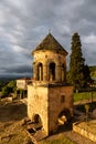 Gelati Monastery belfry bell tower, medieval monastic complex near Kutaisi, Georgia. Royalty Free Stock Photo