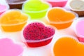 Gelatin of different colors thai dessert