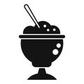 Gelato cream bowl icon simple vector. Ice cream frozen