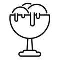 Gelato cream cup icon outline vector. Cold dessert