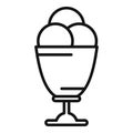 Gelato fruit sorbet icon outline vector. Ice cream soft