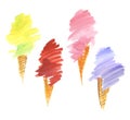 Gelato ice-cream hand drawn illustration.